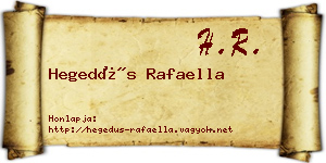Hegedűs Rafaella névjegykártya